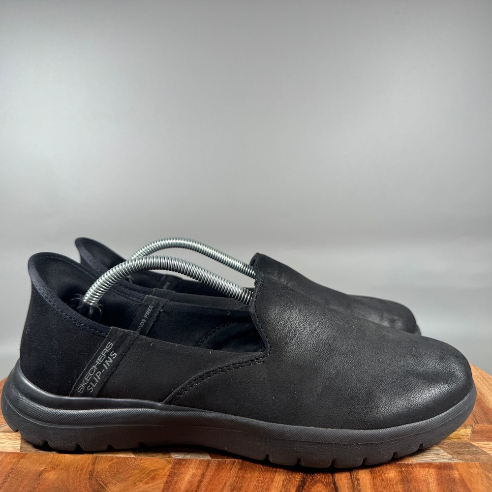 Skechers Slip-ins On-the-GO Flex Black Textile Walking Shoes 136544 Womens 8